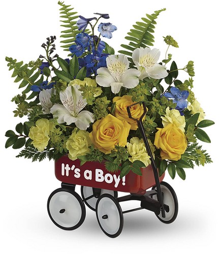 Sweet Little Wagon Bouquet from Richardson's Flowers in Medford, NJ